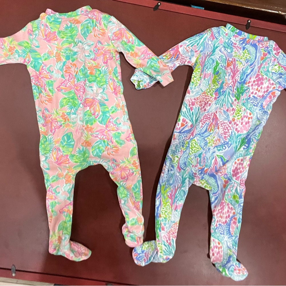 Lilly Pulitzer 6-9 month Zippered Sleepers